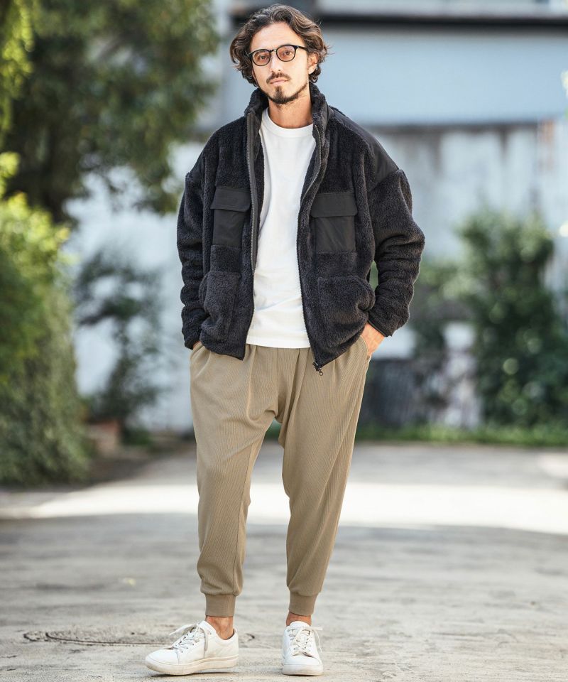 CAMBIO(カンビオ)】Dobby Stripe Jacquard Jogger Pants