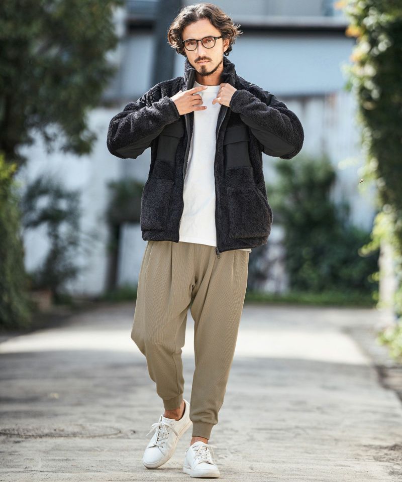 CAMBIO(カンビオ)】Dobby Stripe Jacquard Jogger Pants