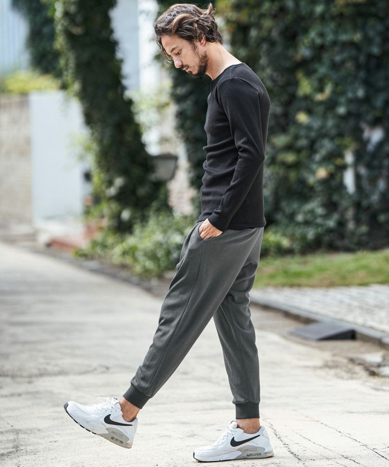 CAMBIO(カンビオ)】Dobby Stripe Jacquard Jogger Pants