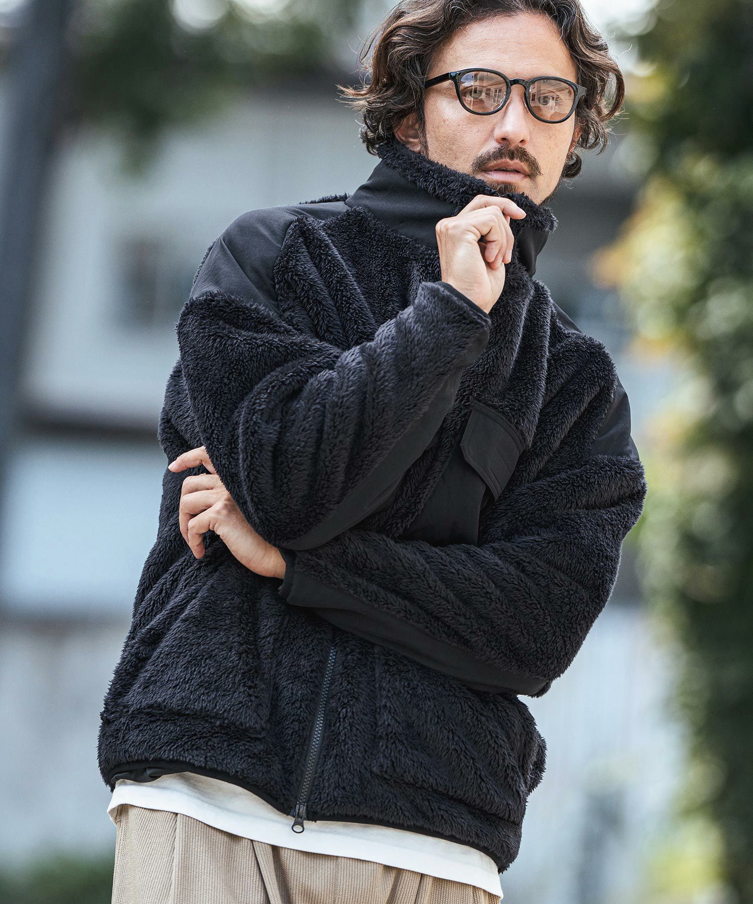 30%OFF【CAMBIO(カンビオ)】Short Micro Fur Nylon Combination Stand