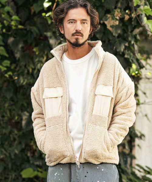 50%OFF【CAMBIO(カンビオ)】Stretch Nylon Diagonal Zipper Mountain