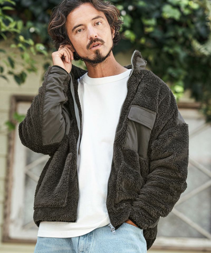 30%OFF【CAMBIO(カンビオ)】Short Micro Fur Nylon Combination Stand