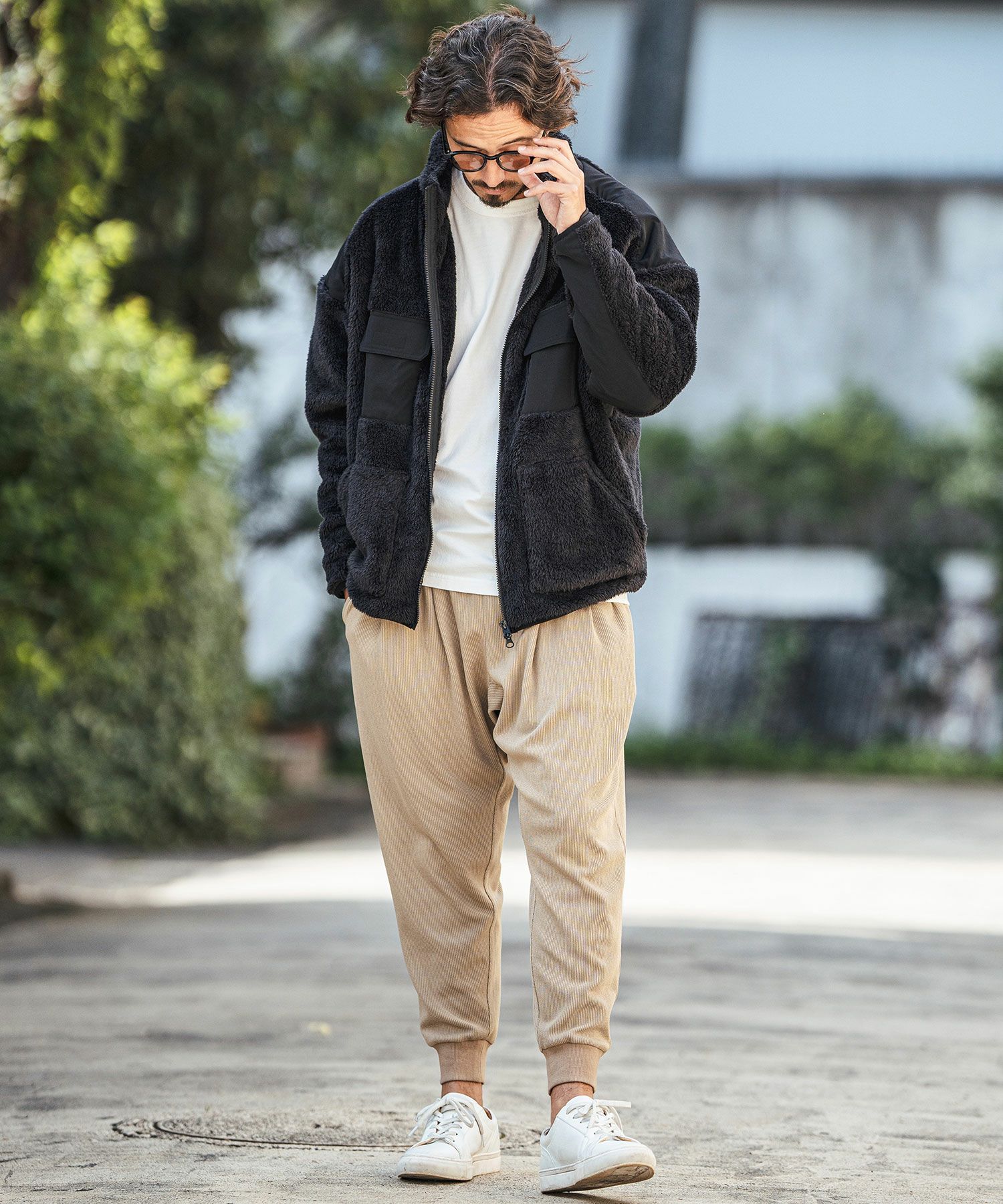 30%OFF【CAMBIO(カンビオ)】Short Micro Fur Nylon Combination Stand