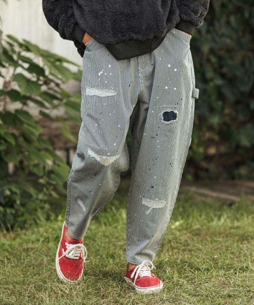【CAMBIO(カンビオ)】Hickory Denim Painter Pants ペインターパンツ(A37424cmb)