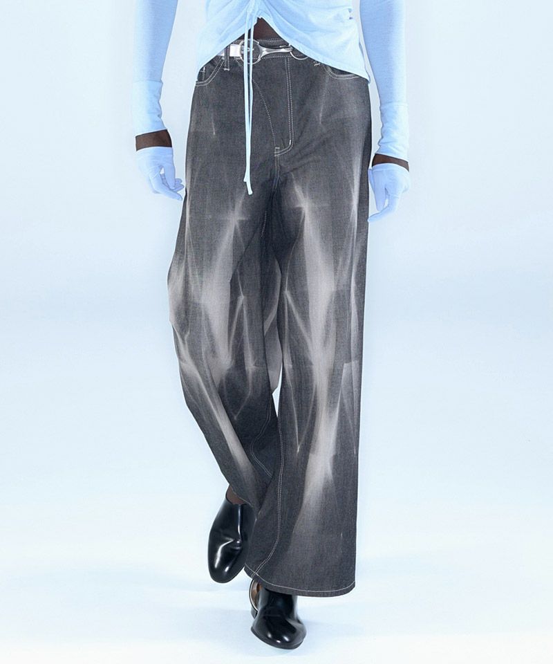 HATRA(ハトラ)】Kiriko Bleach Denim デニムパンツ(BT06-25ss HATRA(ハトラ)】Kiriko Bleach Denim デニムパンツ(BT06-25ss