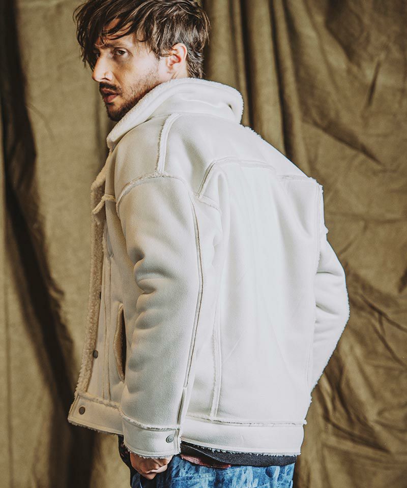 30%OFF【NO ID.(ノーアイディー)】 ﾌｪｲｸﾑｰﾄﾝBIG-Gｼﾞｬﾝ(855006-910B  