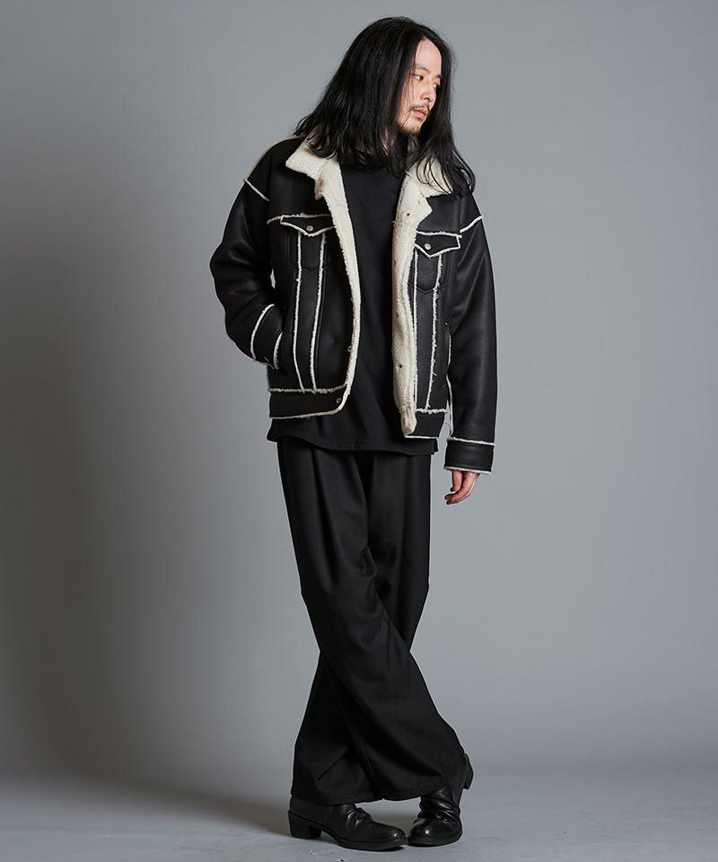 30%OFF【NO ID.(ノーアイディー)】 ﾌｪｲｸﾑｰﾄﾝBIG-Gｼﾞｬﾝ(855006-910B 