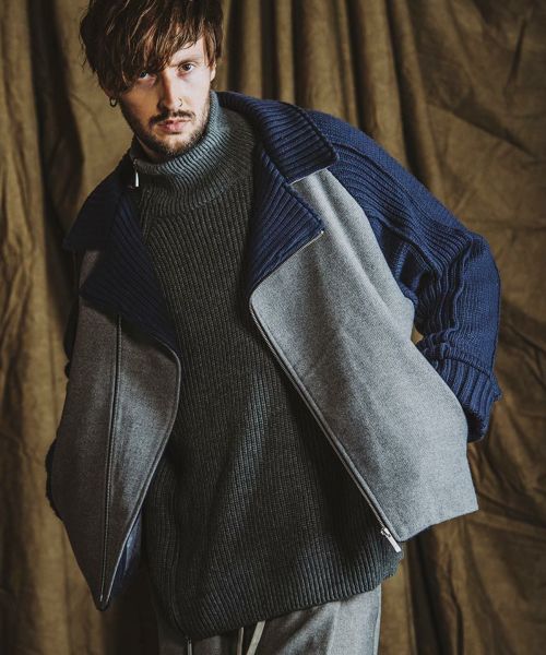 30%OFF【NO ID.(ノーアイディー)】ﾁｪﾝｼﾞﾝｸﾞﾆｯﾄBIGﾗｲﾀﾞｰｽJKT(855010-883K)