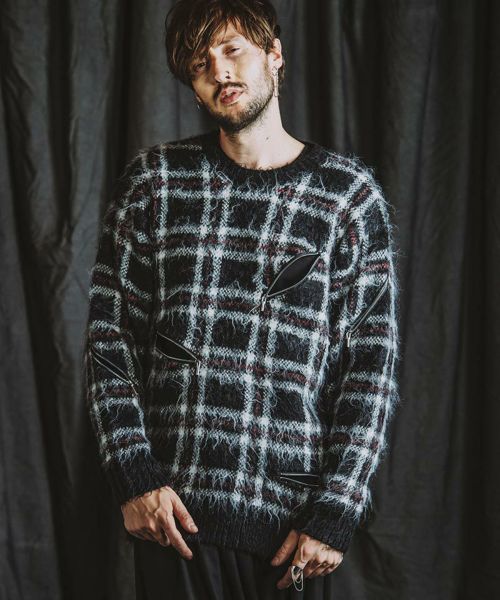 30%OFF【NO ID.(ノーアイディー)】 ZIPﾁｪｯｸﾆｯﾄBIG-PO(455010-908K)