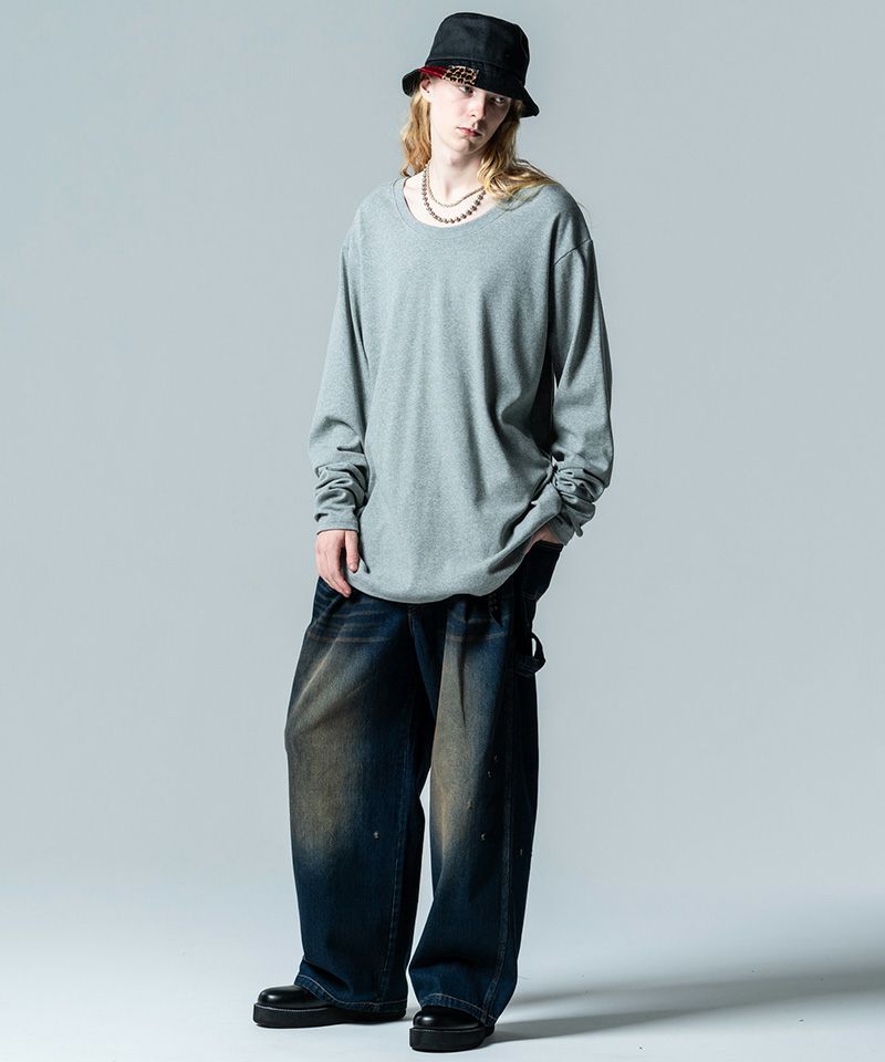 値下げ2万から glamb ロングリブレイヤード glamb(グラム)】STUNN Long Sleeves T-Shirt デフォームロングスリーブ