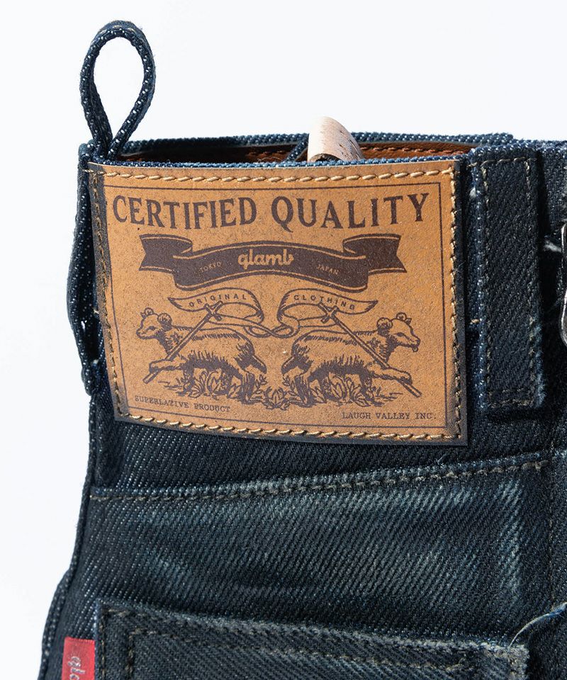 glamb(グラム)】Oiled Denim Boots オイルドデニムブーツ(GB0125