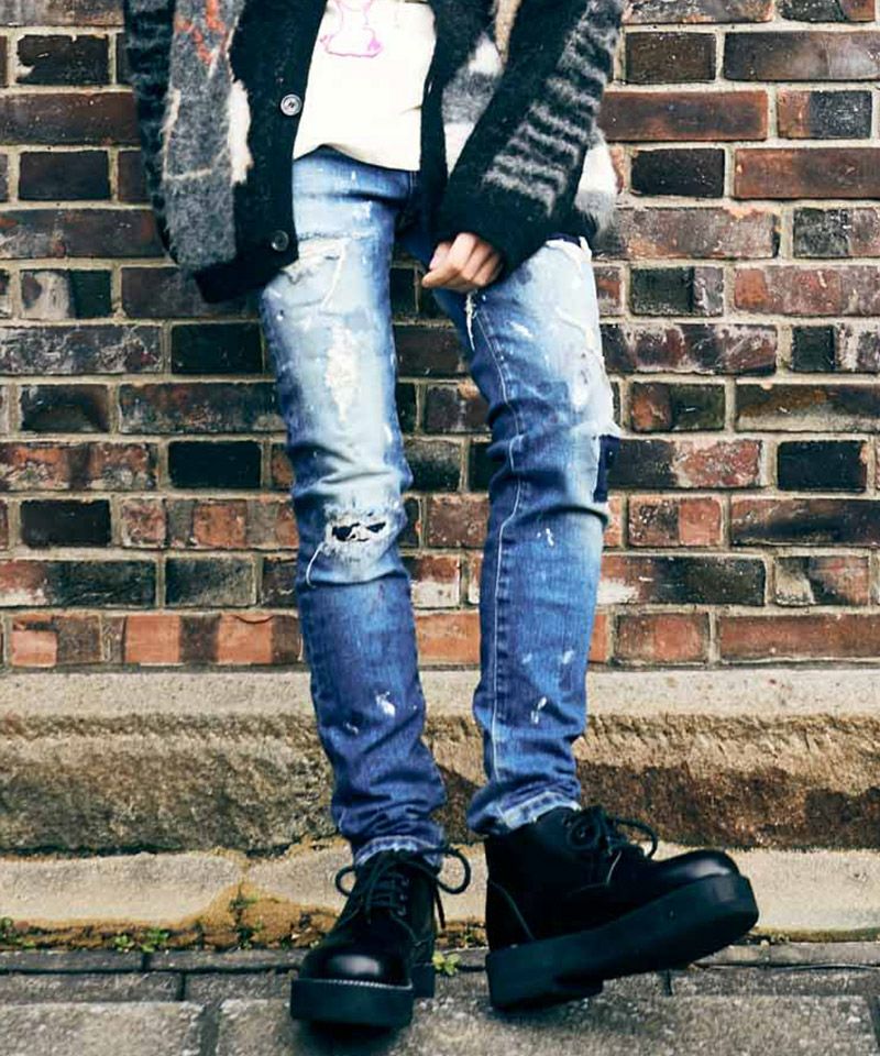 glamb(グラム)】Heavy Remake Stretch Denim ヘヴィリメイク