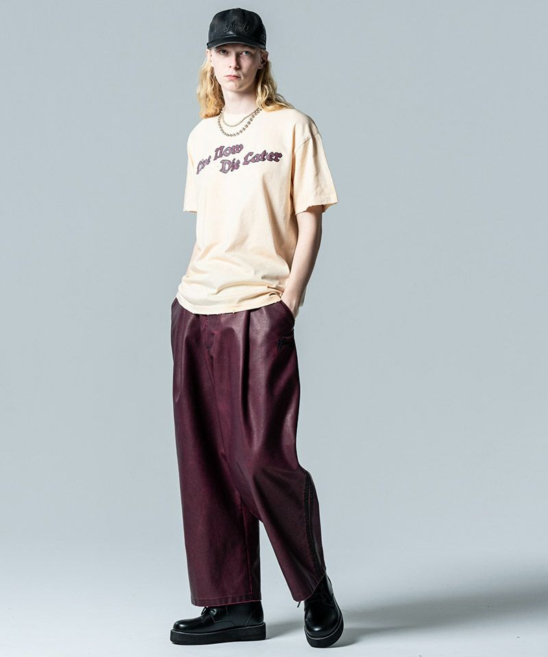 glamb(グラム)】Synth Leather Track Pants シンセレザートラック