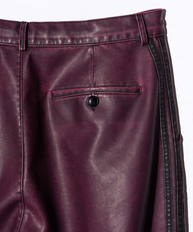 glamb(グラム)】Synth Leather Track Pants シンセレザートラック