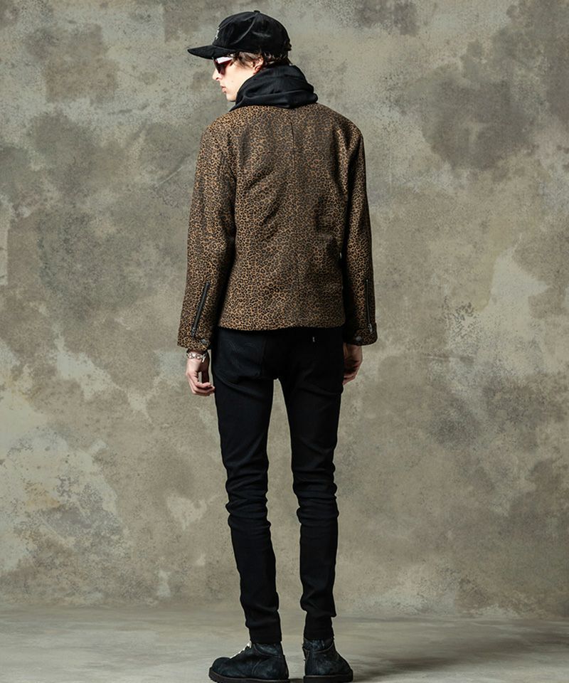 glamb(グラム)】STUNN Drape Neck Jacket スタンドレープネック