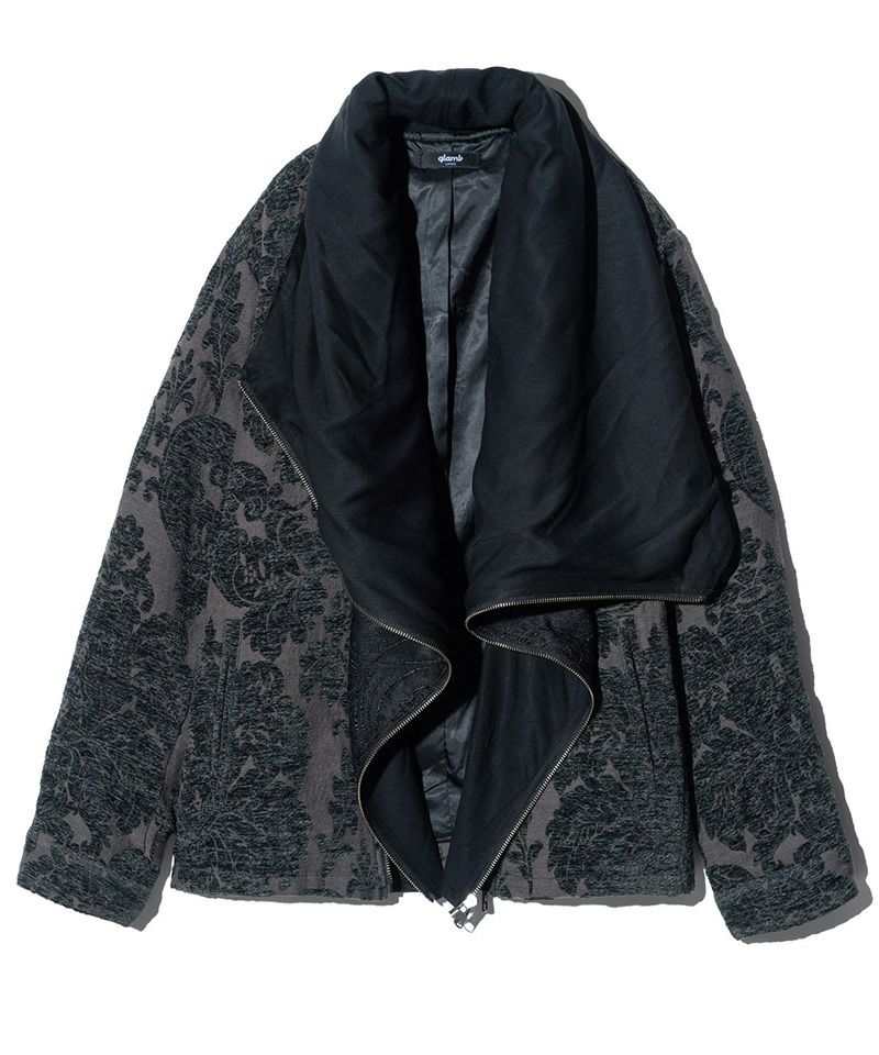 glamb(グラム)】STUNN Drape Neck Jacket スタンドレープネック