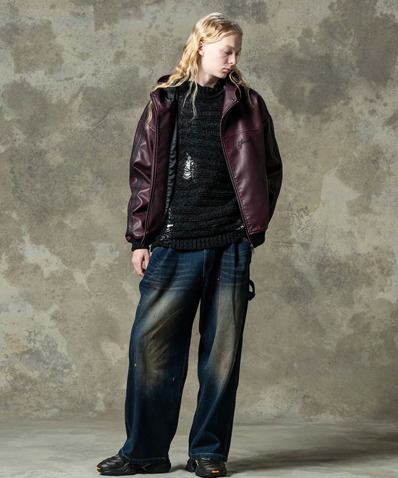 glamb(グラム)】Crack Leather Sneakers クラックレザースニーカー