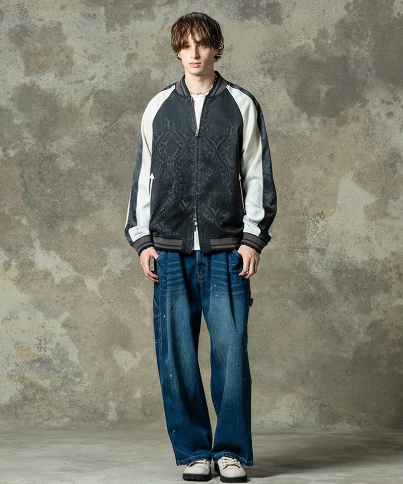 glamb(グラム)】Aging Paisley Ska Jumper エイジングペイズリー