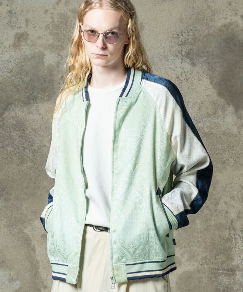 glamb(グラム)】Aging Paisley Ska Jumper エイジングペイズリースカ