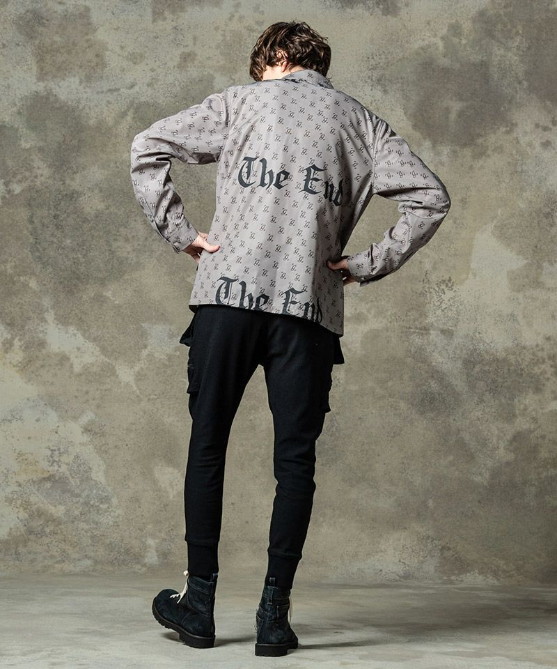 glamb(グラム)】Monogram Black Letter Shirt モノグラムブラック 