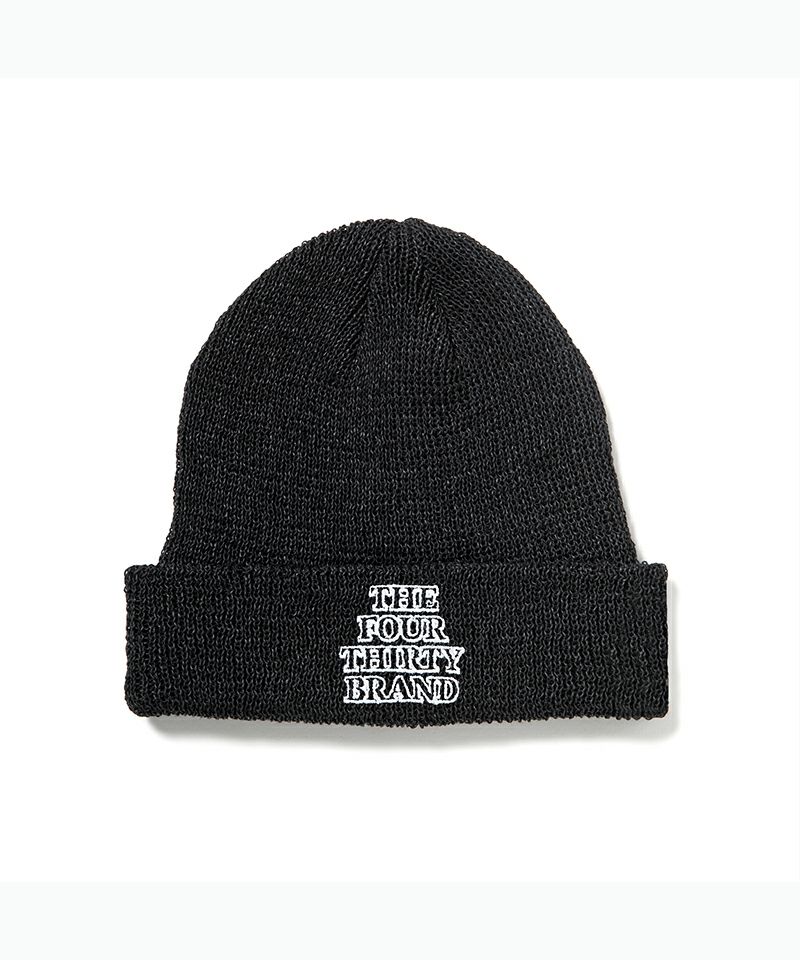 430(フォーサーティ)】PAPER RIB BEANIE ビーニー ニット帽(25-036