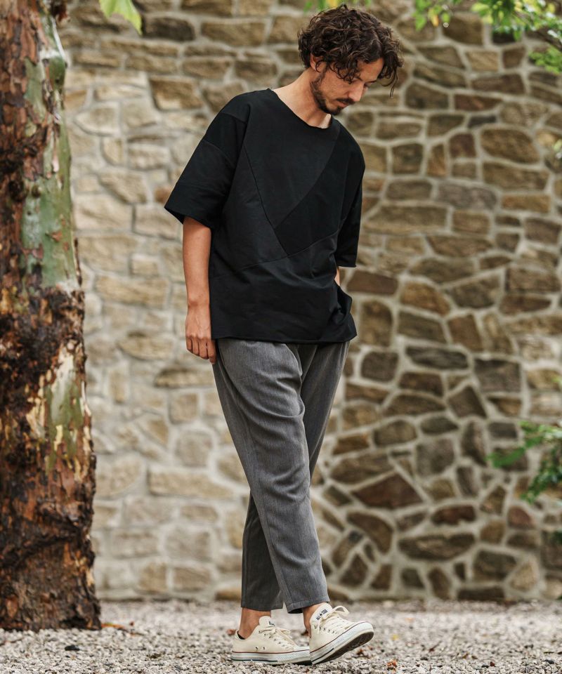 Tシャツ・カットソー RONRON PATCHWORK RUFFLE SHORT SLEEVE T SHIRT 5BJH1140 RONRON☆PATCHWORK RUFFLE SHORT SLEEVE T SHIRT PATCHWORK