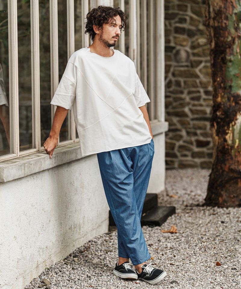 CAMBIO(カンビオ)】Chambray Relax Tapered Easy Pants イージー