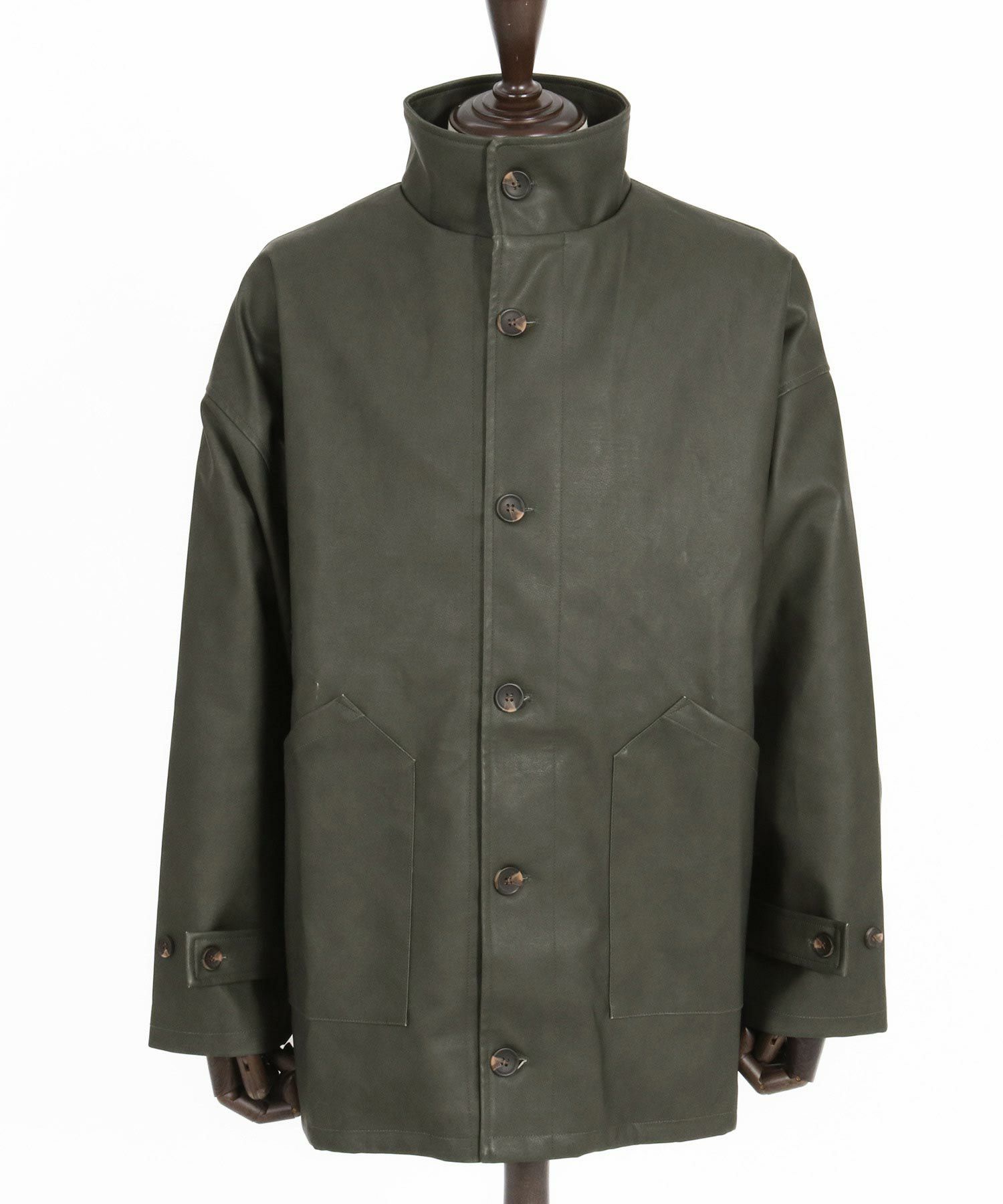 CAMBIO(カンビオ)】Synthetic Leather Military Stand Collar 