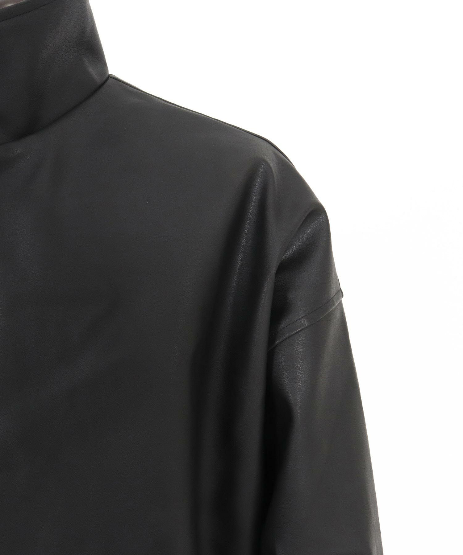 CAMBIO(カンビオ)】Synthetic Leather Military Stand Collar 