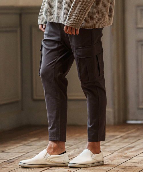 【CAMBIO(カンビオ)】Stretch Twill Tapered Cargo Pants カーゴパンツ(S40425cmb)