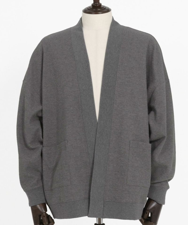 CAMBIO(カンビオ)】Tricot Jersey Waffle Buttonless Cardigan
