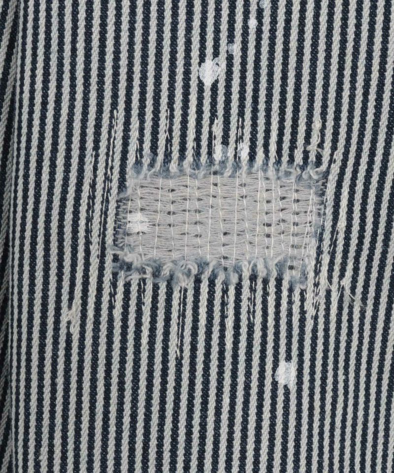 CAMBIO(カンビオ)】 Heritage Hickory Stripe Distressed Pants