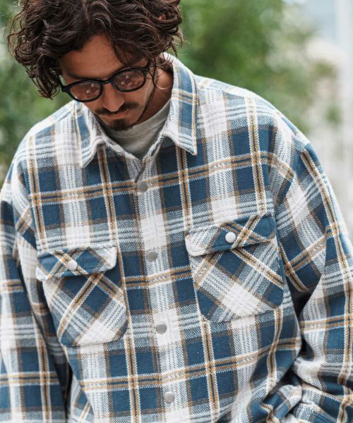 【CAMBIO(カンビオ)】 Heavy Weight Tartan Check CPO Jacket CPOジャケット(PF-251-001)