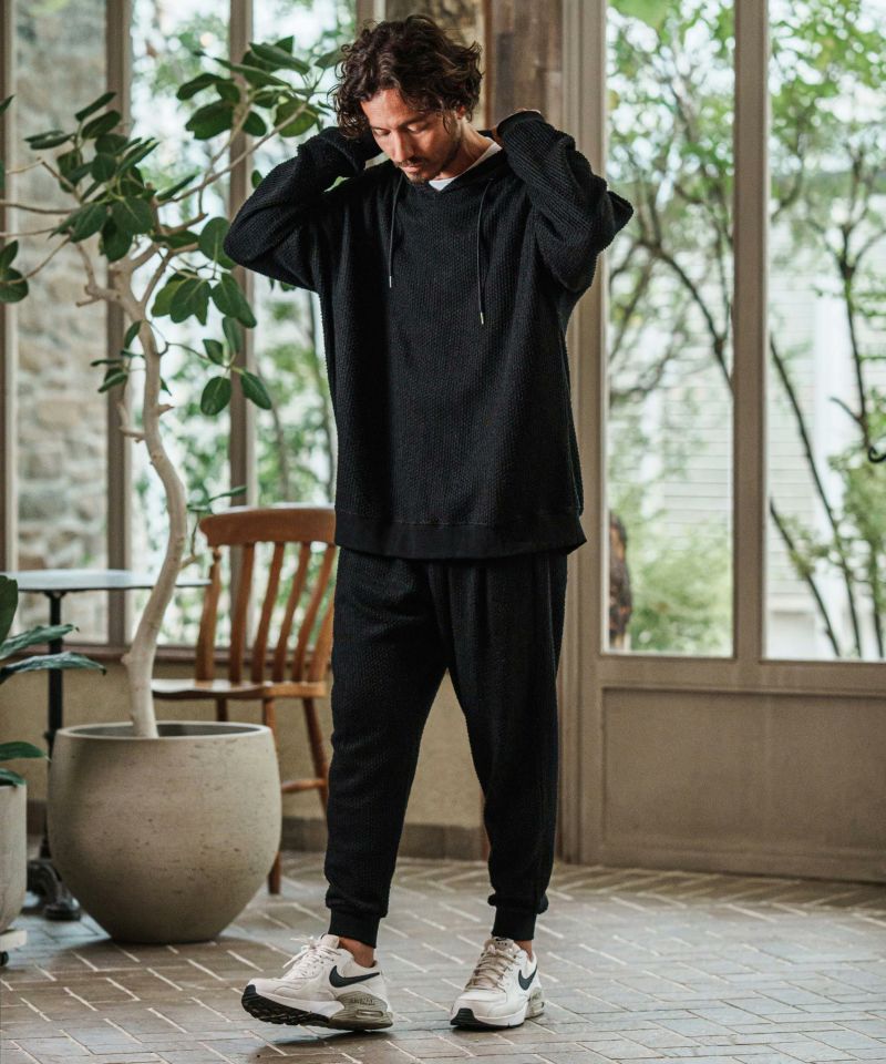 CAMBIO(カンビオ)】Jacquard Cut sew テーパードパンツ　L 30%OFF【CAMBIO(カンビオ)】Jacquard Cut sew Tapered Pants