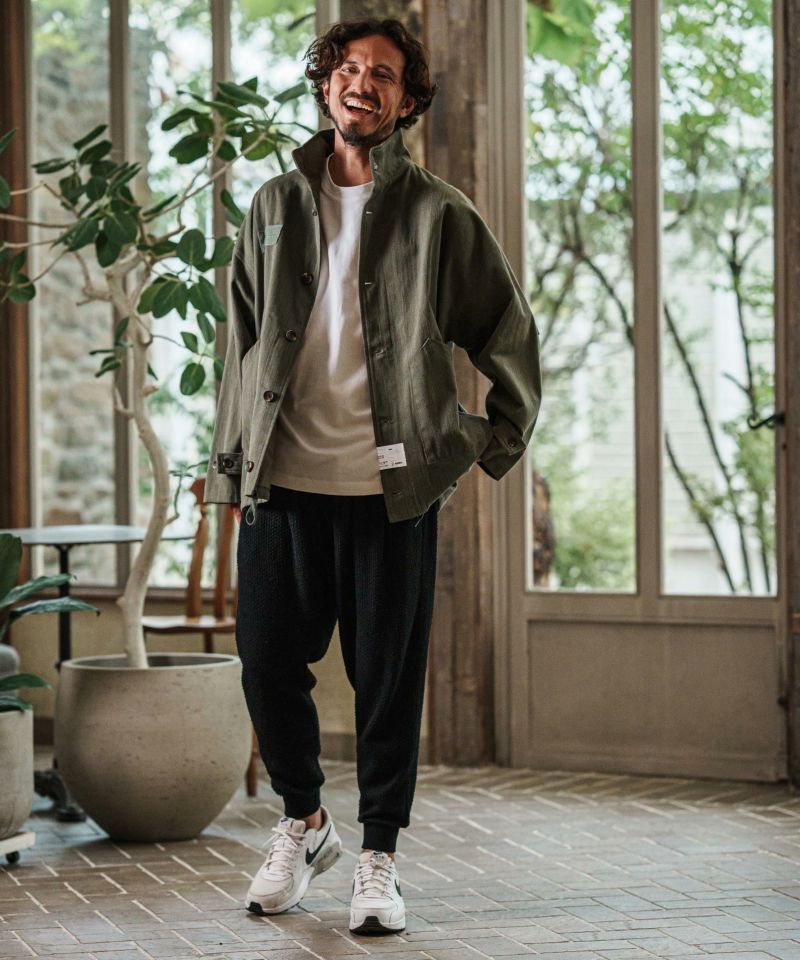 CAMBIO(カンビオ)】Dobby Jacquard Cut Sew Tapered Pants