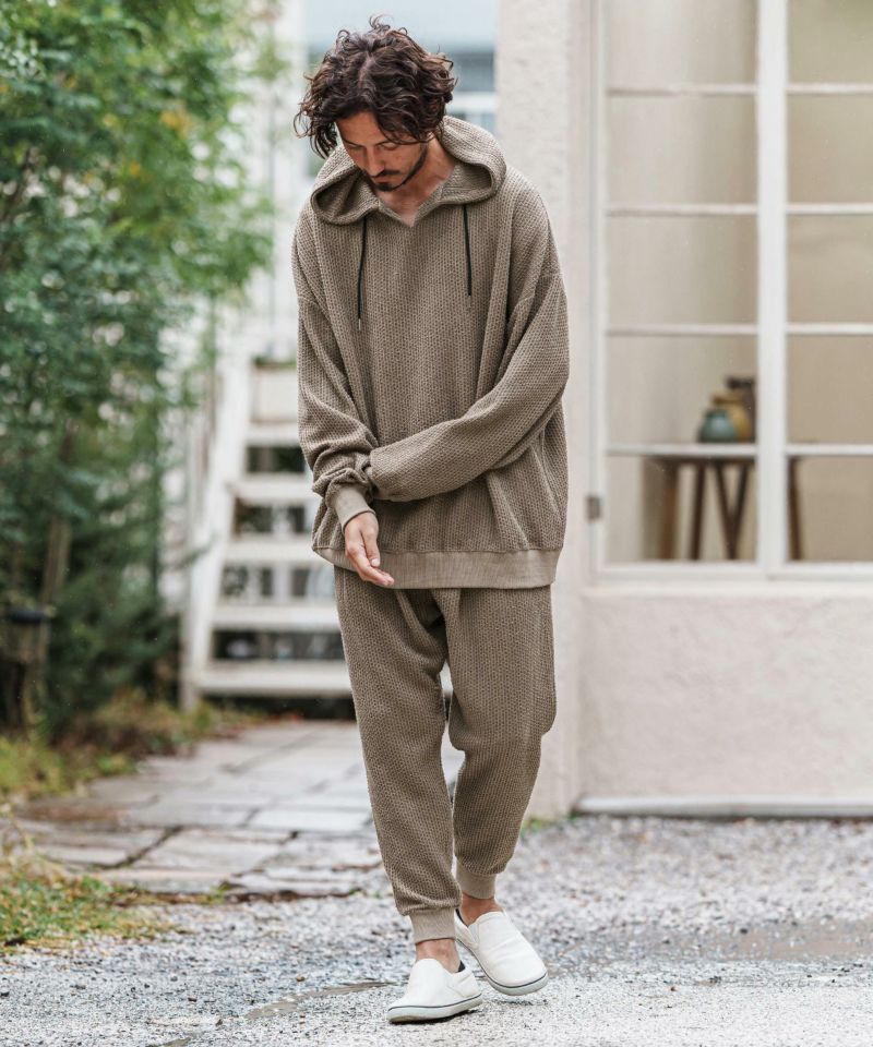 CAMBIO(カンビオ)】Dobby Jacquard Cut Sew Tapered Pants