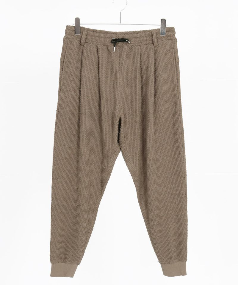 パンツ CAMBIO Hem Rib Dobby Jacquard Pants CAMBIO(カンビオ)】Dobby Jacquard Cut Sew Tapered Pants
