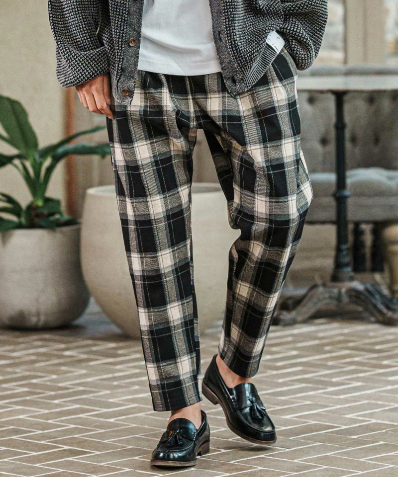 CAMBIO(カンビオ)】Check Ponti Balloon Silhouette Pants