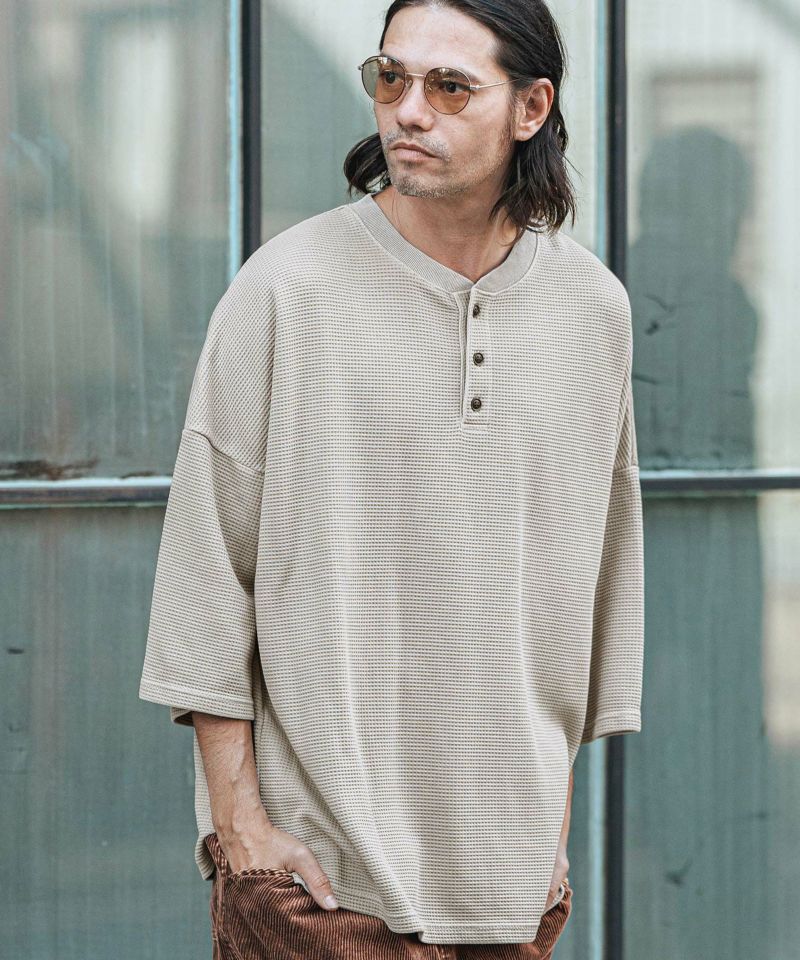 kinema waffle henley neck ブラック　サイズM 楽天市場】Kinema キネマ カットソー サイズ:L 23SS 受注販売品