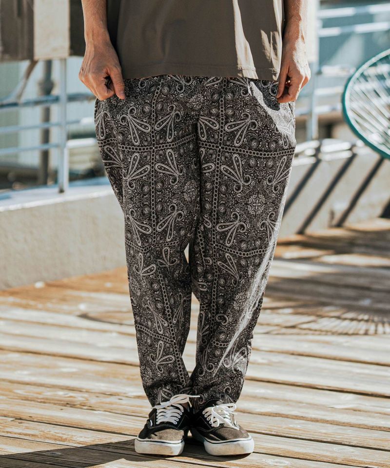 CAMBIO(カンビオ)】ペイズリー総柄テーパードパンツ(CMB-R0144