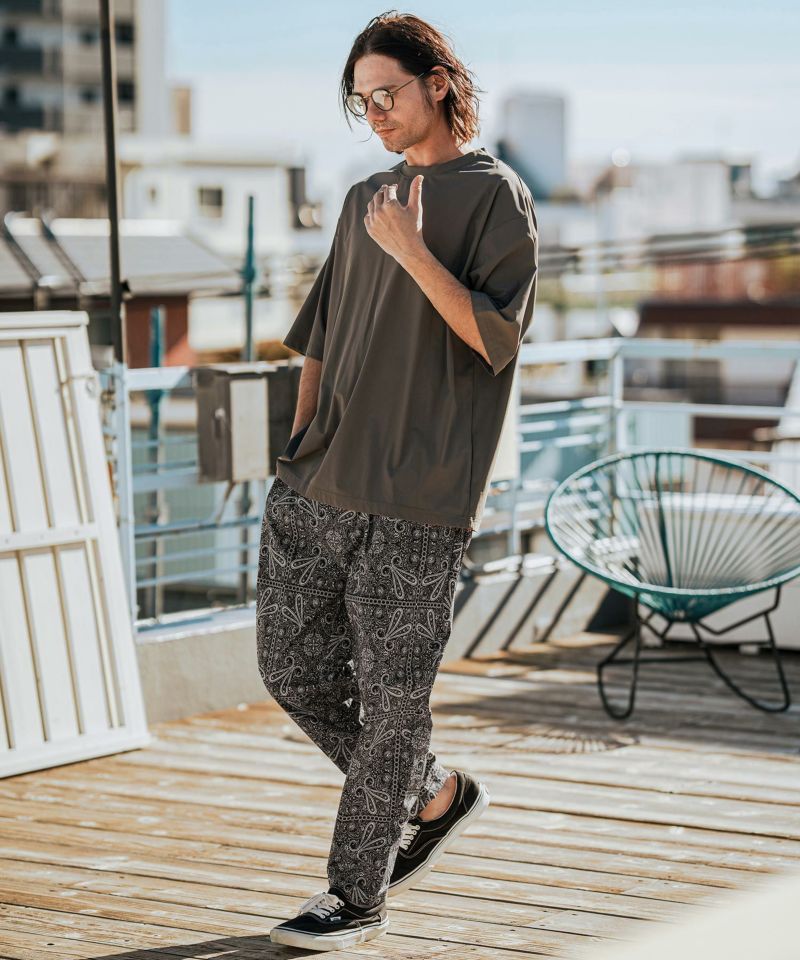 CAMBIO(カンビオ)】ペイズリー総柄テーパードパンツ(CMB-R0144