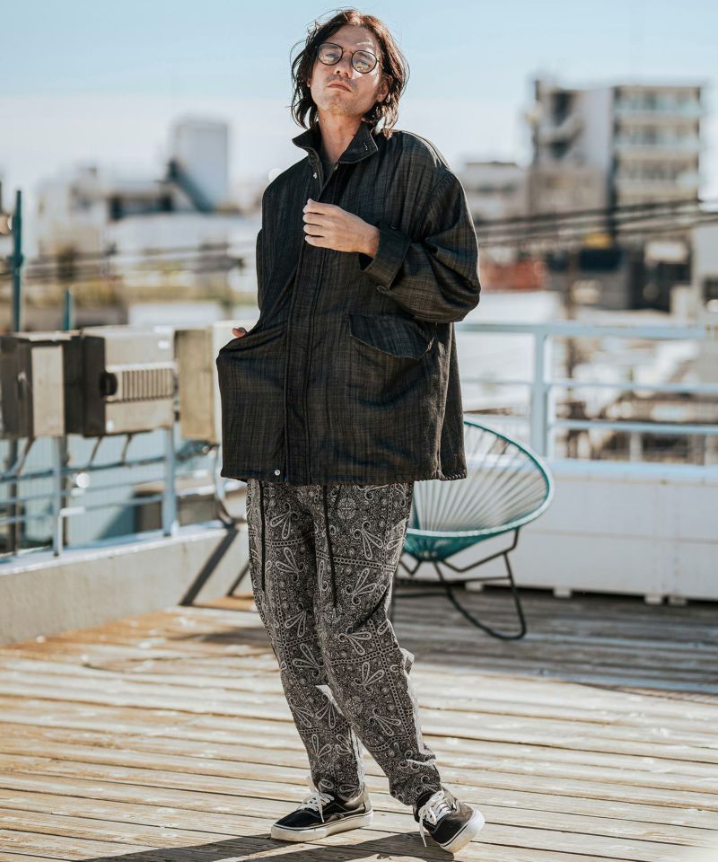 CAMBIO(カンビオ)】ペイズリー総柄テーパードパンツ(CMB-R0144