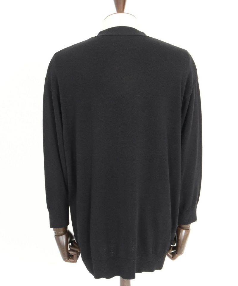 CAMBIOカンビオ　ケーブルニット カーディガン　黒　Lサイズ　美品 mcg3536-Mole Knit Buttonless Cardigan ニットカーディガン