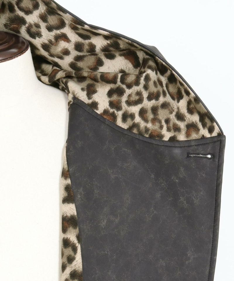 CAMBIO(カンビオ)】Vintage Like Synthetic Leather Poncho Like