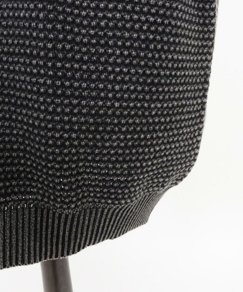 CAMBIO(カンビオ)】Pigment Waffle Knit Short Sleeve Pullover