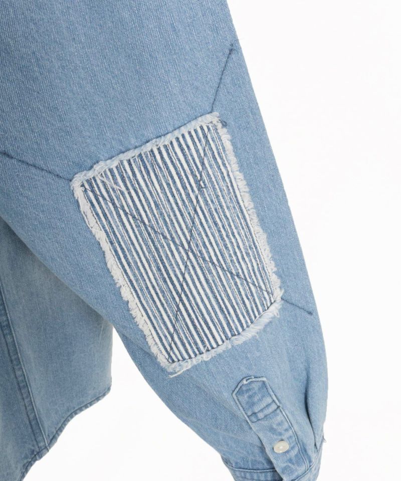CAMBIO(カンビオ)】Hickory Patchwork Denim Shirts デニム