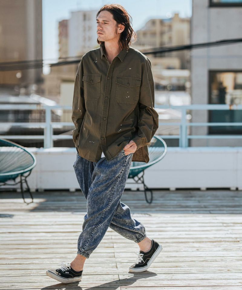 デニム　バルーンパンツ　カンビオ CAMBIO(カンビオ)】Silky Denim Balloon Pants デニムバルーン