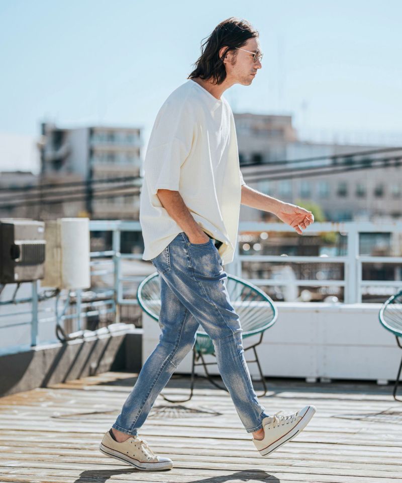 CAMBIO ストレッチデニムサルエルパンツ CAMBIO(カンビオ)】Stretch Denim Sarrouel Pants ストレッチ