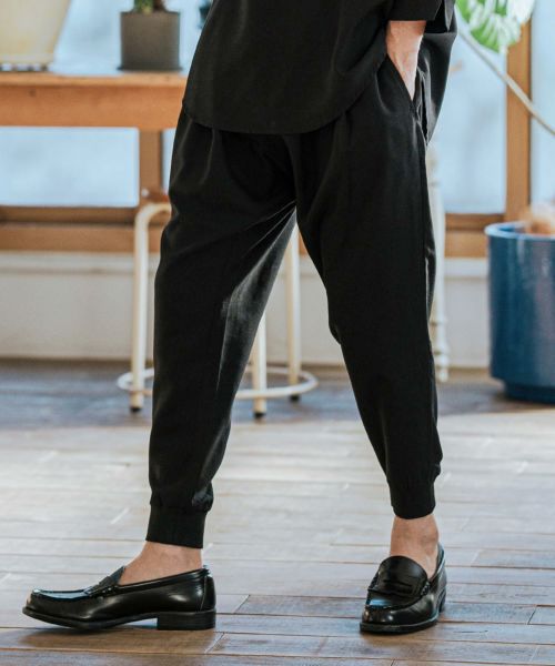 【CAMBIO(カンビオ)】Slacks Fabric Jogger Pants ジョガーパンツ(S42925cmb)