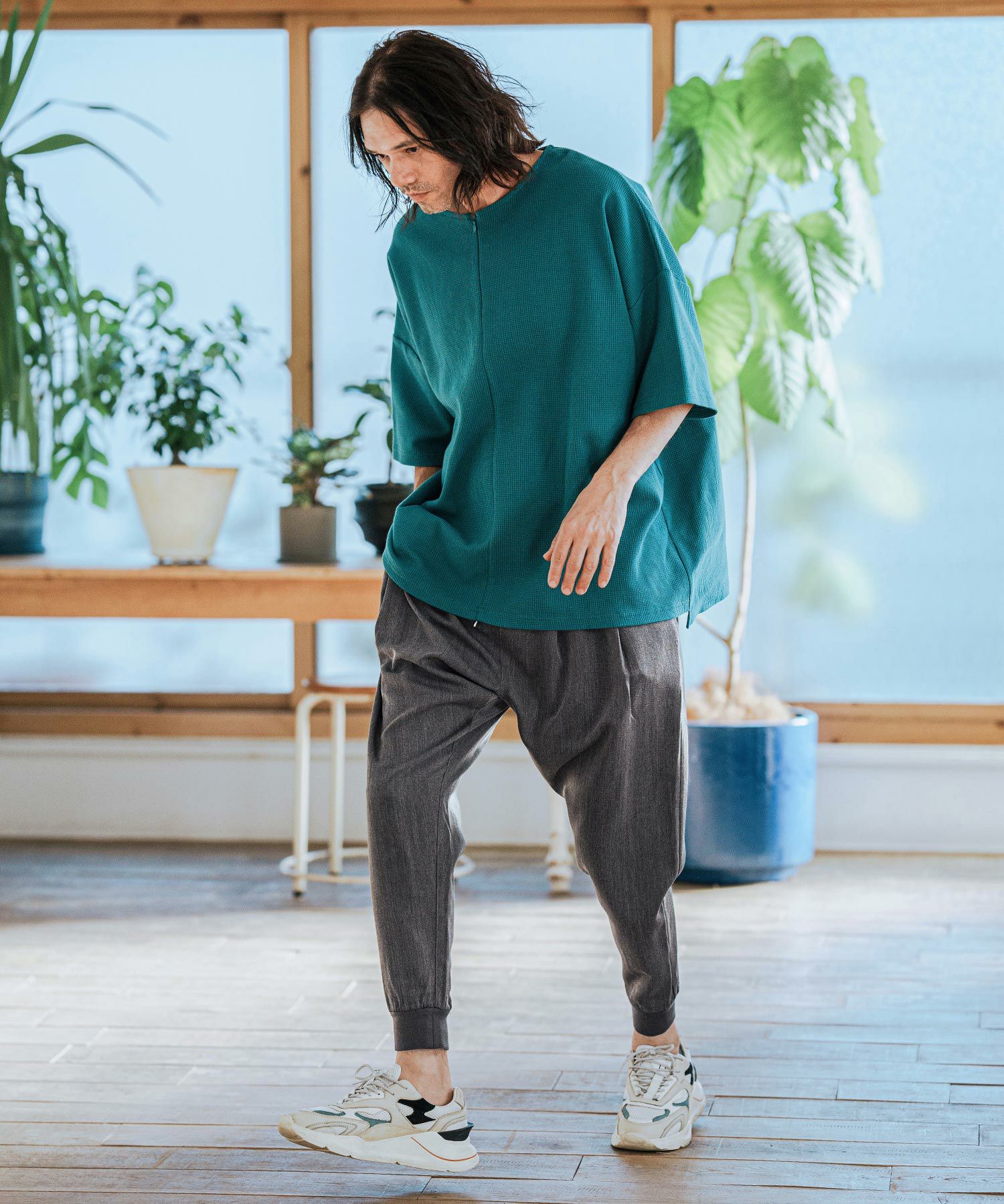 CAMBIO(カンビオ)】Slacks Fabric Jogger Pants ジョガーパンツ